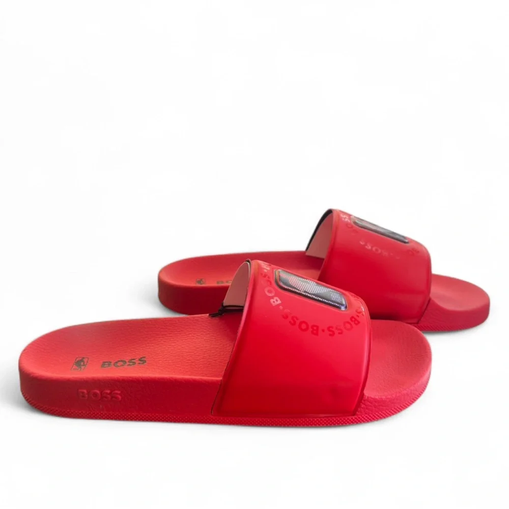 BOSS X NBA Red Bay It Slide Sandals Size US Men’s 9/ EU 42